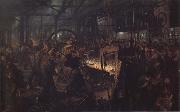 Adolph von Menzel The Iro-Rolling Mill Sweden oil painting artist